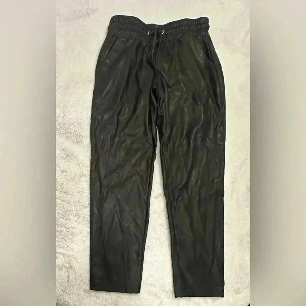 Loft faux leather straight pants size xs